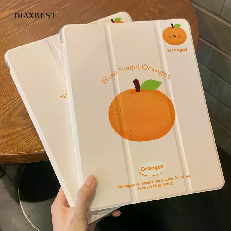 Vỏ Ipad 11 Inch Orange Coconut Pro Silicone Air7 / 6 / 5 Ba lần có khe cắm bút thứ 10