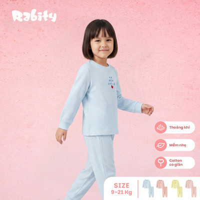   Bộ thun dài tay bé gái Rabity 961.010