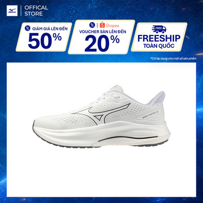 Giày Chạy Bộ Nam Mizuno Wave Inspire 22 - Trắng - J1GC264407