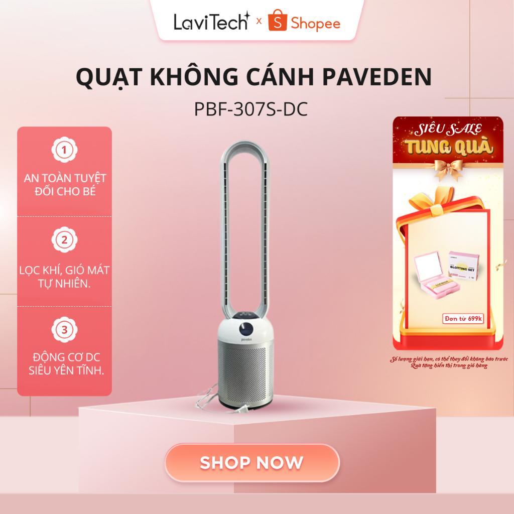 Quạt Không Cánh Paveden PBF-307S-DC - Động Cơ DC Biến Tần - Lọc Không Khí & Khử Khuẩn | Bảo hành 12 