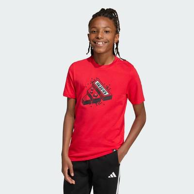 adidas Phong cách sống ÁO THUN TRẺ EM GRAPHIC GAME Trẻ em Đỏ KA0529