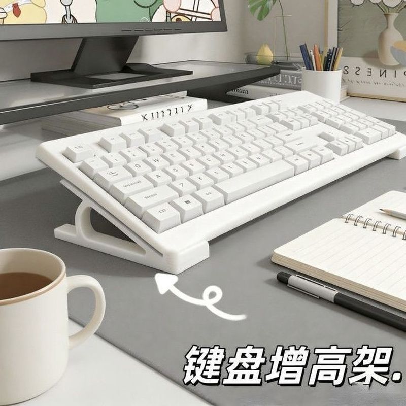 键. 盘垫高神,人体工学倾斜设计,缓解手腕疲劳办公更舒适Ergonomic Keyboard Stand For Effortless Work, Laptop Computer Keyboard H