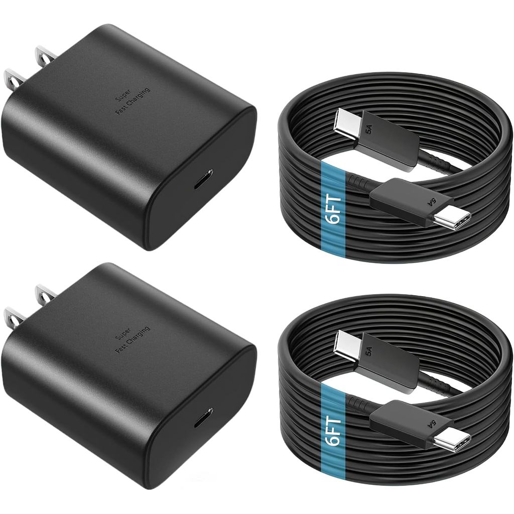 Bộ sạc QFA 45W USB C Type C Sạc siêu nhanh, Khối sạc điện thoại Android cho Samsung Galaxy S25 Ultra