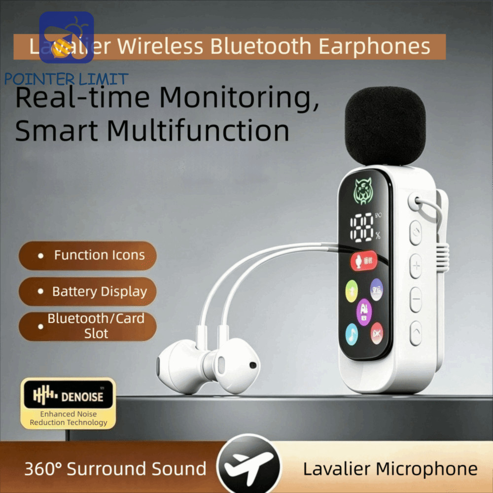 Tai nghe Bluetooth không dây POINTER LIMIT, Tai nghe kẹp màn hình màn hình, Tai chỉnh âm thanh Echo 