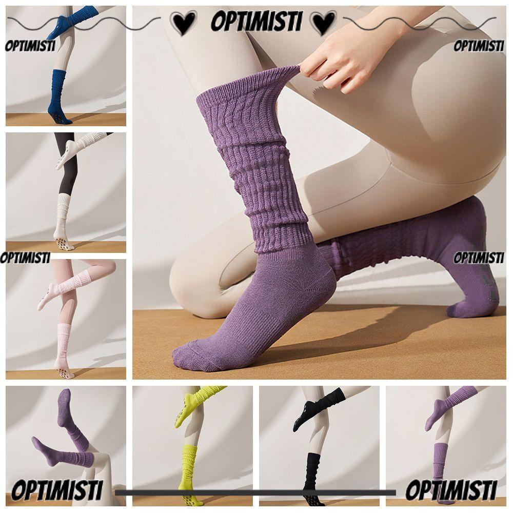 Tất Pilates OPTIMISTIVF, Tất tập Yoga Cotton thoáng khí, Chống trượt thấm mồ hôi Kẹp Harajuku Street