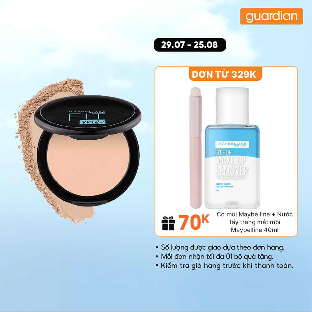 Phấn Nền Kiềm Dầu Chống Nắng 12H Maybelline Fit Me #112 Natural Ivory SPF 28 PA+++ 6g