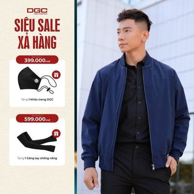 Áo khoác nam 2 lớp cao cấp DGC Vải gió chống thấm nước, chống bụi bẩn - WAJKBC06M