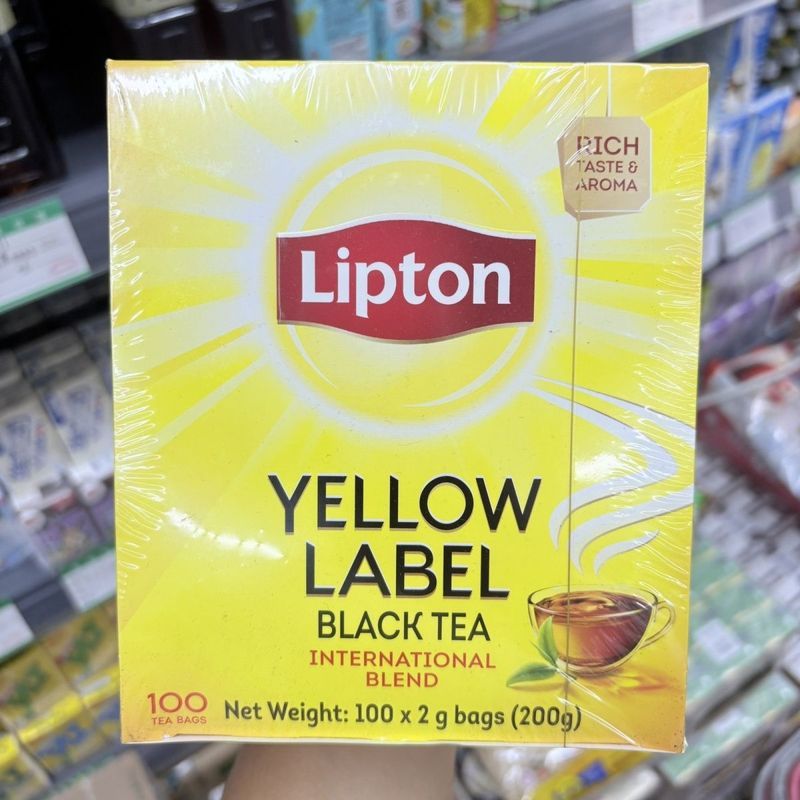 Hồng Kông Daigou Phiên Bản Hồng Kông Lipton Lipton Thẻ Vàng Chọn Trà Đen 100 Miếng Gói Trà Sữa 8-13-