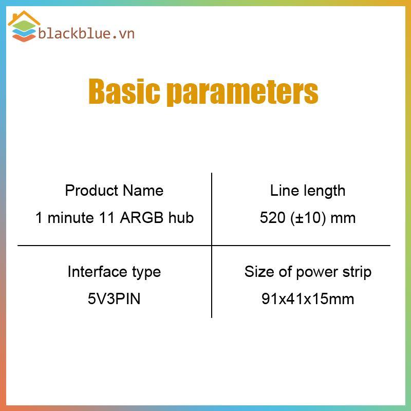 Quạt làm mát PC BBLUE ARGB HUB 1 đến 11 5V 3Pin LED Strip Light HUB Adapter SATA Power ARGB Fan Spli