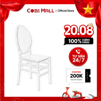 Ghế nhựa trong suốt Henry cao cấp – ghế tiệc cưới, decor quán cafe, nhà hàng sang trọng - COBI HOME