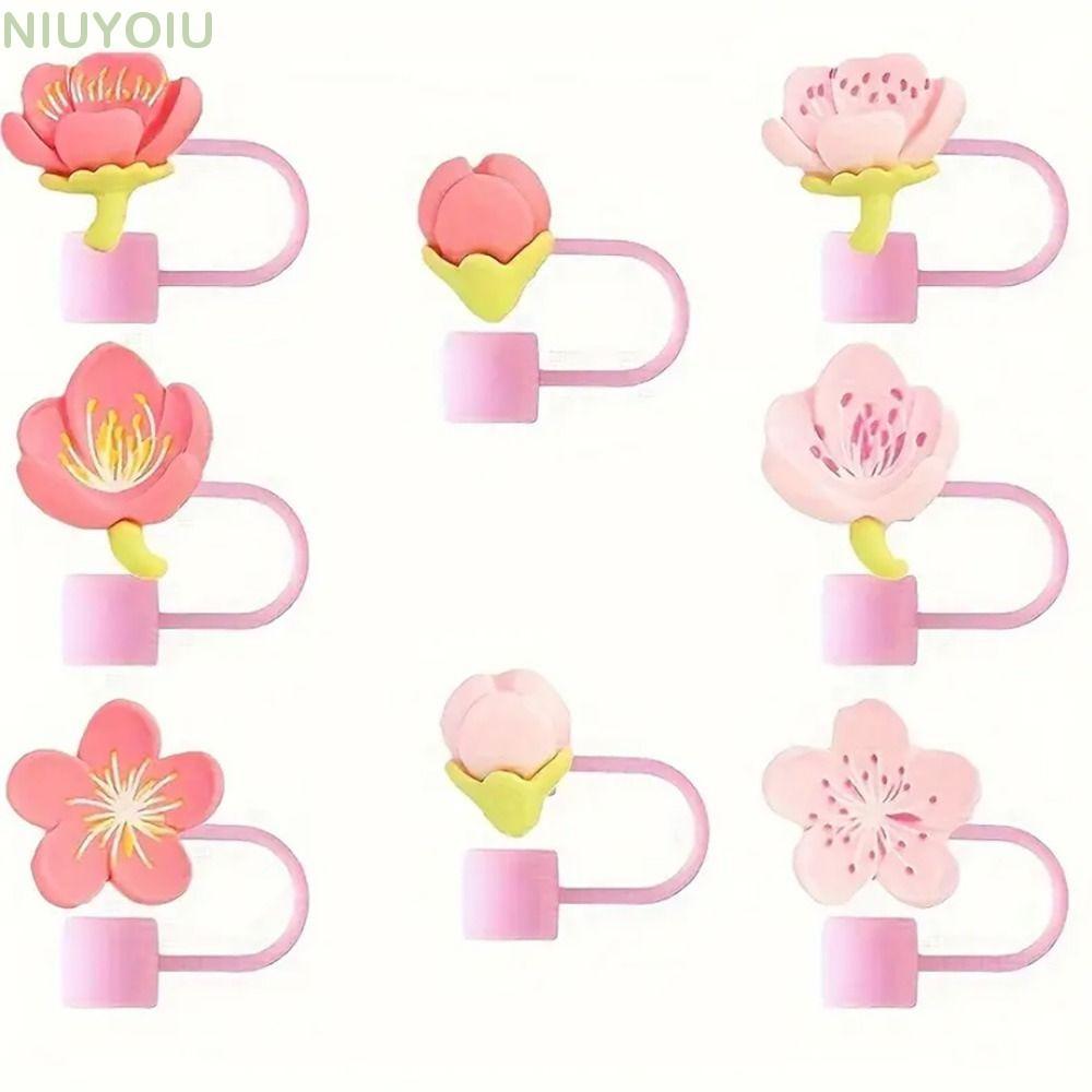 NIUYOIU Ống Hút Topper, Đồ Dùng Dự Tiệc Chống Bụi Ống Hút Đầu Bao, Nhỏ Gọn Niêm Phong Tốt Nắp Ống Hú