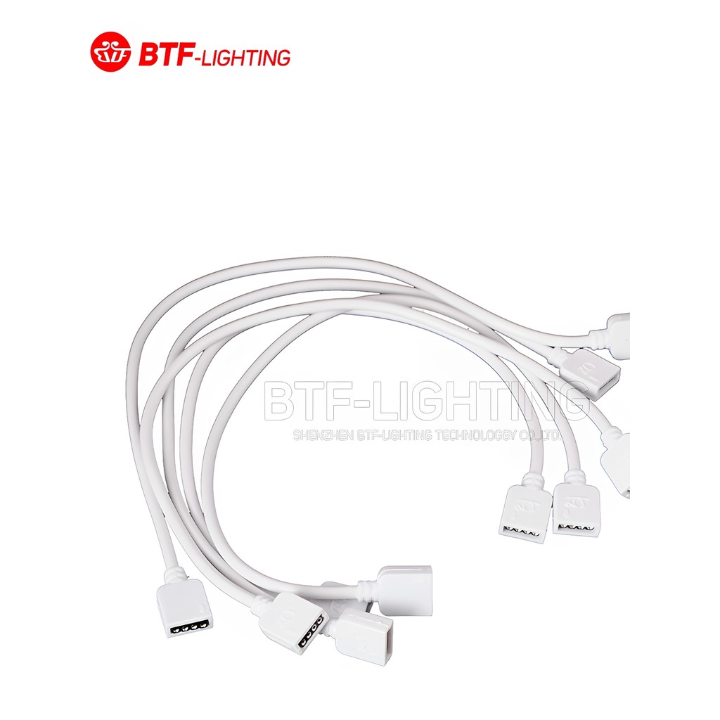 Bán Dây Đèn led 4 Lõi / 5pin Trắng Cáp Nối Dài RGB / RGBW Thanh Ánh Sáng Đầu Nối Điện Áp Thấp