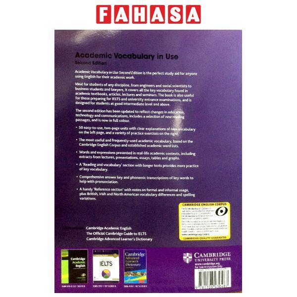 Sách - Academic Vocabulary in Use Edition with Answers Fahasa Reprint Edition: Vocabulary Reference 