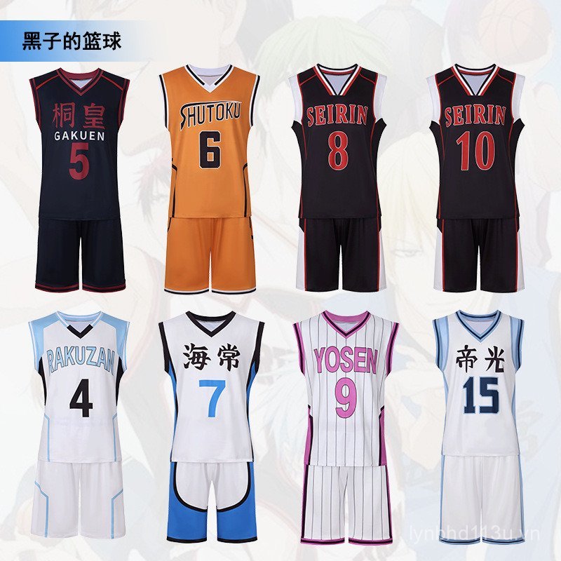 Anime Kuroko 'S Bóng Rổ Cosplay Jersey Teiko Junior Thế Hệ Cao Cấp Của Phép Lạ Daiki Aomine Bộ Đồng 