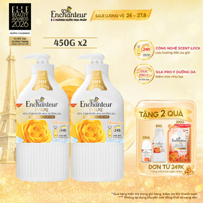 Combo 2 Sữa tắm nước hoa dưỡng da Enchanteur Charming (450g x 2)