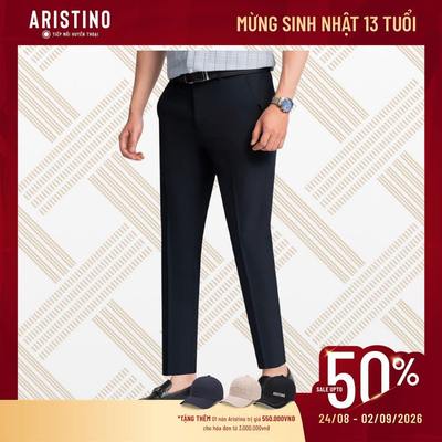 QUẦN ÂU NAM ARISTINO MÀU XANH TÍM THAN  - ATR0370Z