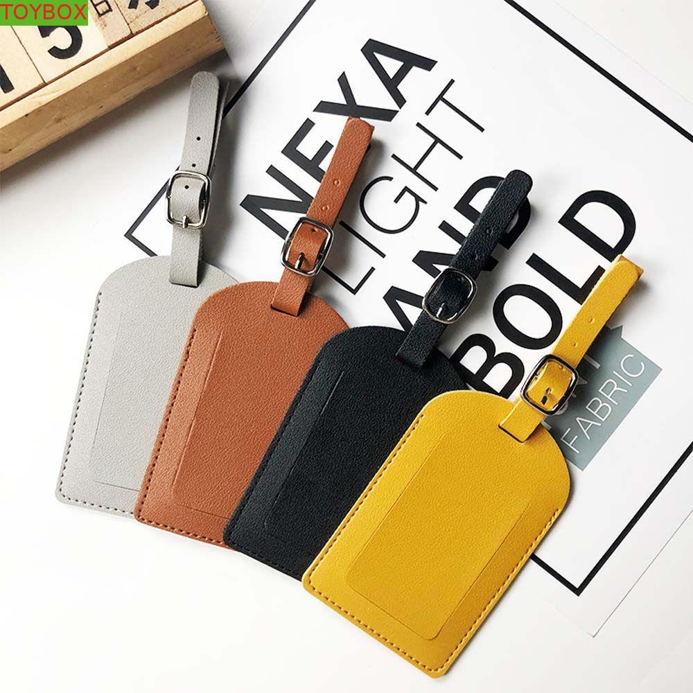 Thẻ hành lý TOYBOX Nhãn túi xách mềm Du lịch ngày lễ Da PU Boarding Pass