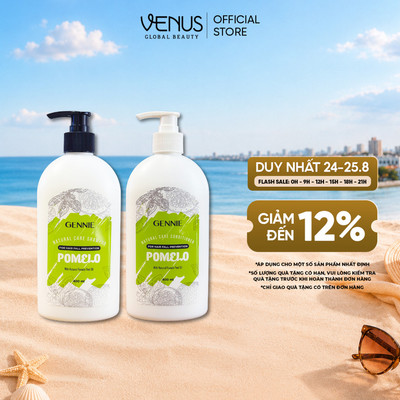 [LIVE ĐỘC QUYỀN] Dầu gội - xả Bưởi Gennie Pomelo Natural Care cho tóc khô, yếu và dễ gãy rụng 400ml