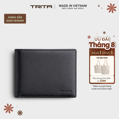 Ví nam da bò Trita (Thời trang nam dáng ngang basic - Ví da 
RVN23) Bagsmart