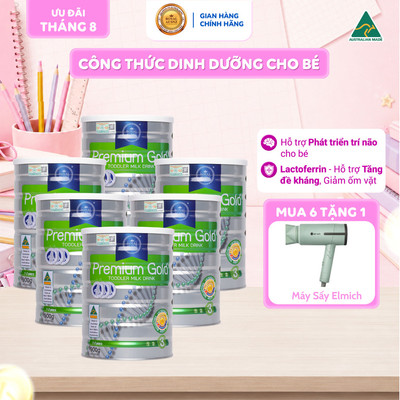 Combo 6 Sữa Hoàng Gia ROYAL AUSNZ Premium Gold 3 Hộp 900g