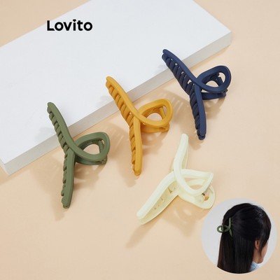 Lovito Kẹp Tóc Cơ Bản Kẹp Tóc Thời Trang Bé Gái Phong cách thường ngày Cho Nữ L004003