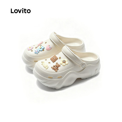 (Casual) Lovito Sandal Đế Bằng Thời Trang Hàn Quốc Nhẹ Nhàng Dành Cho Nữ LFA97001
