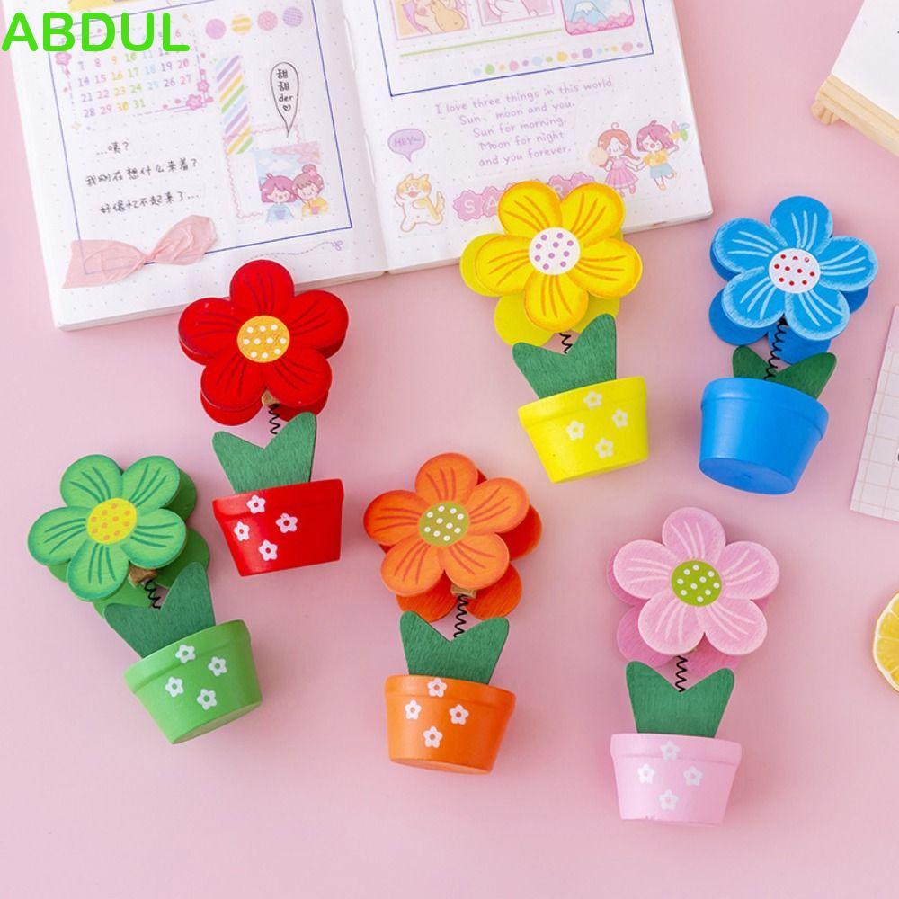 ABDUL Hoa Note Holder Hàn Quốc Kawaii Messege Stander Ảnh Stander Bàn Đồ Trang Trí Máy Tính Để Bàn T