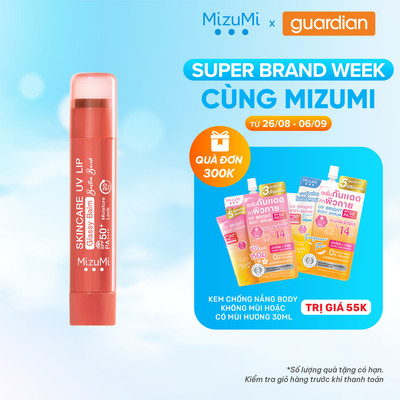 Son Dưỡng Chống Nắng Mizumi Skincare Uv Lip Glassy Balm Paris Pink 3.5gr | Guardian Việt Nam