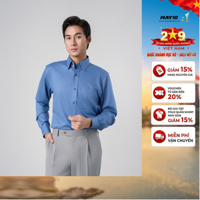 Áo Sơ mi nam dài tay May 10 form Regular mã 010124237ĐT AK538