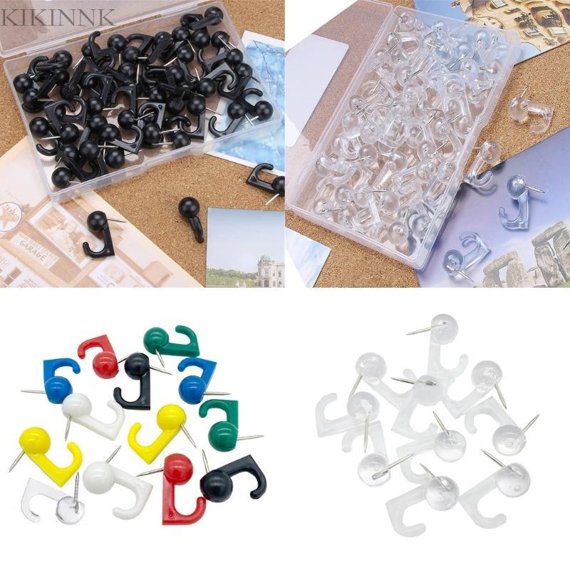 KIKIN 30 50 Chiếc Đẩy Pin Hình Móc Nút Chai Ban Móc Bản Tin Bảng Móc Cho Bảng Tin