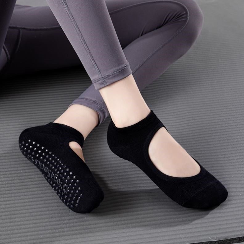 Giày Tập Yoga Trong Nhà Chuyên Dụng Giày Thể Thao Nữ Tắt Tiếng Chống Trơn Trượt Đế Mềm Yoga Pilates 