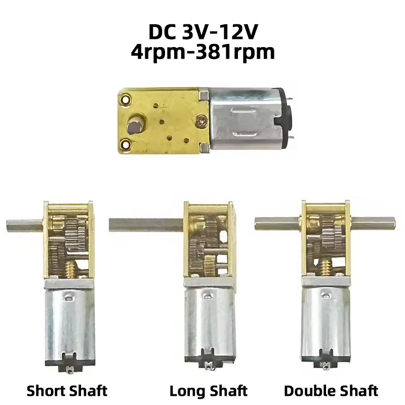 GW1218-N20 Tất Cả Kim Loại Micro Worm Gear Motor DC 3V 6V 12V 4rpm-381rpm Tốc Độ Chậm Động Cơ Mô-men