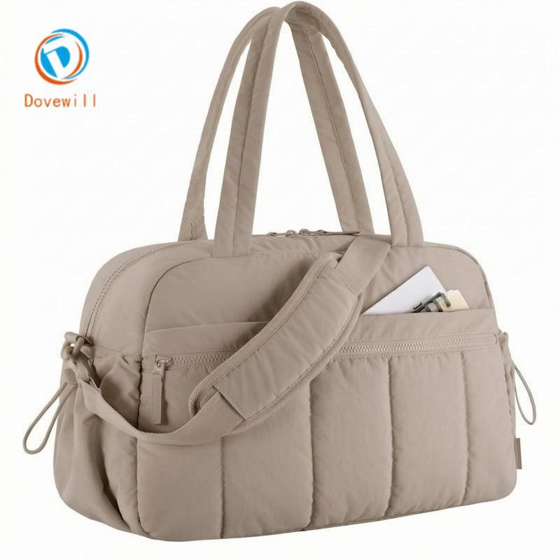Quilted Du Lịch Duffle Nhẹ Đệm Túi Du Lịch Quilted Túi Tập Gym Nhiều Ngăn Mang Theo Duffle Dung Tích