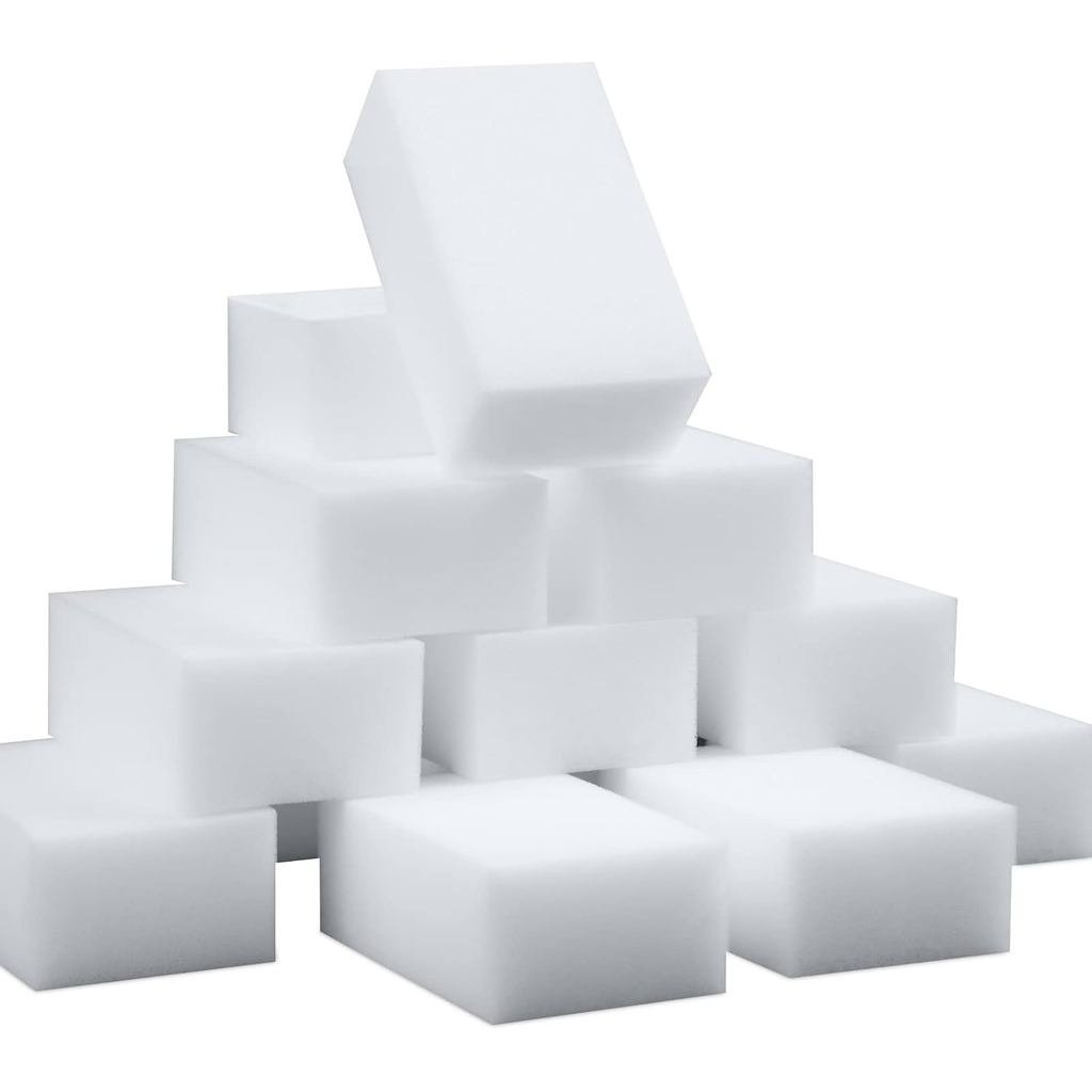 100 Pack Magic Sponge Eraser Extra Thick and Long Lasting Melamine Cleaning Sponges in Bulk - Multi 