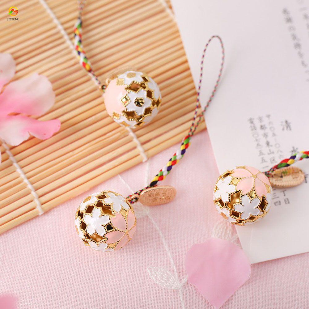 Phụ kiện ECHOG Thời trang Hoa anh đào Sakura Bell Guardian Mặt dây chuyền Vòng chìa khóa