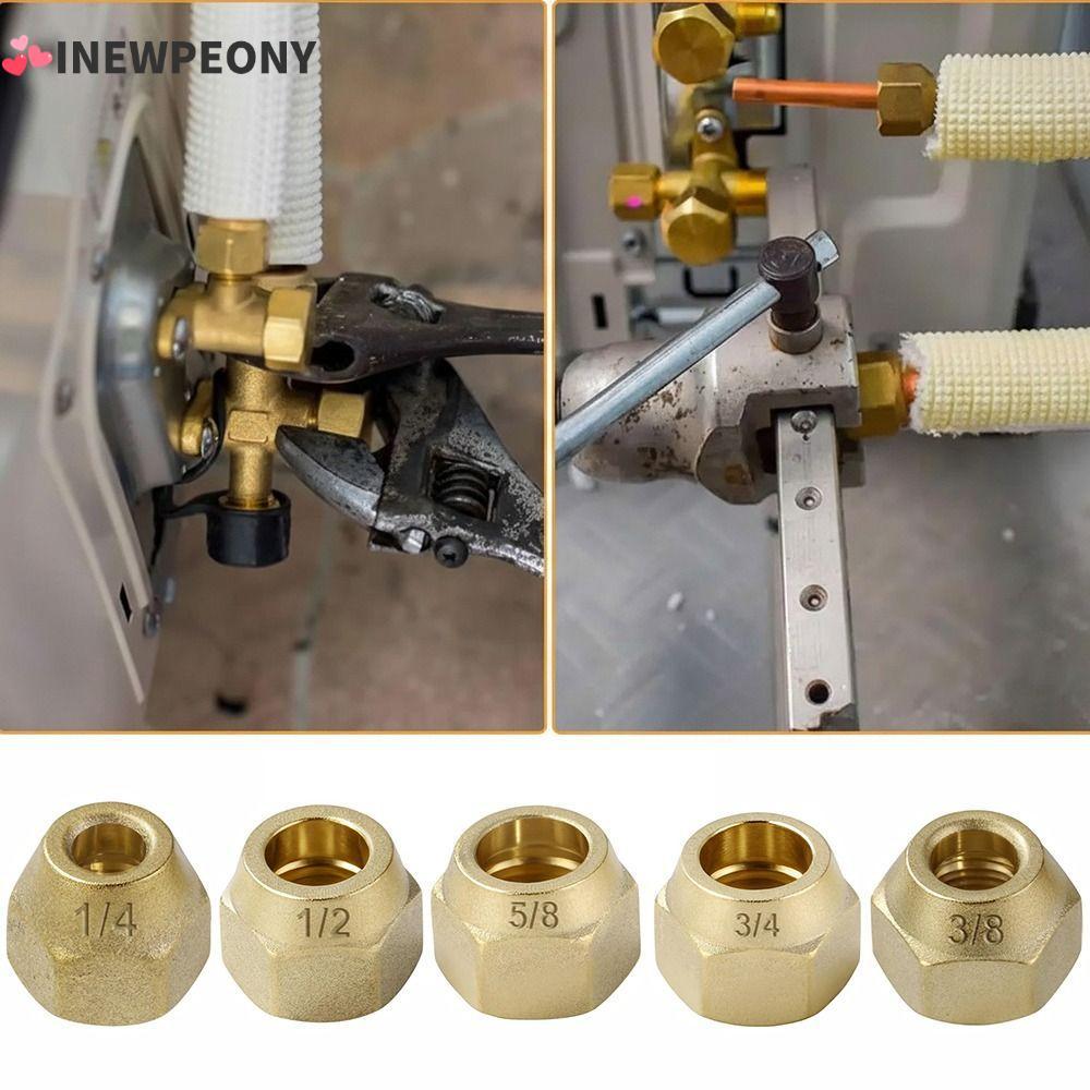 INEWPEONY Brass Flare Nut, 1 / 4 "3 / 8" 1 / 2 "Phụ kiện ống Flare dày, 5 / 16" 1 / 8 "3 / 4" Đai ốc