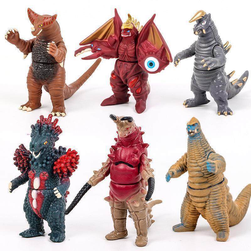 Little Monster 10 đến 13cm Ultra Monster Soft Gum Ray King Red King Mora Dinosaur Boy Đồ chơi trẻ em
