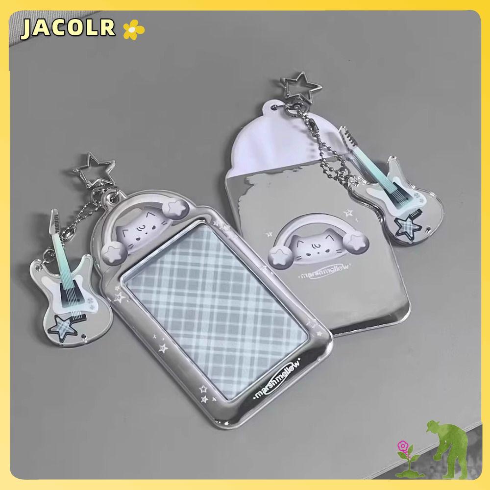 JACOLR Idol Photo Protection, Rock Kitten Transparent Photocard Holder, INS 3 Inch PVC Sinh Viên Thẻ