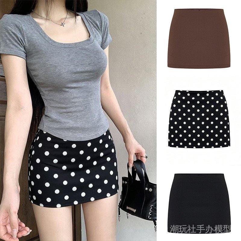 Moses Queen / Moses Queen Pháp Retro Chấm Bi Hông Váy Cao Cấp Ôm Hơn Nhìn Lót Váy