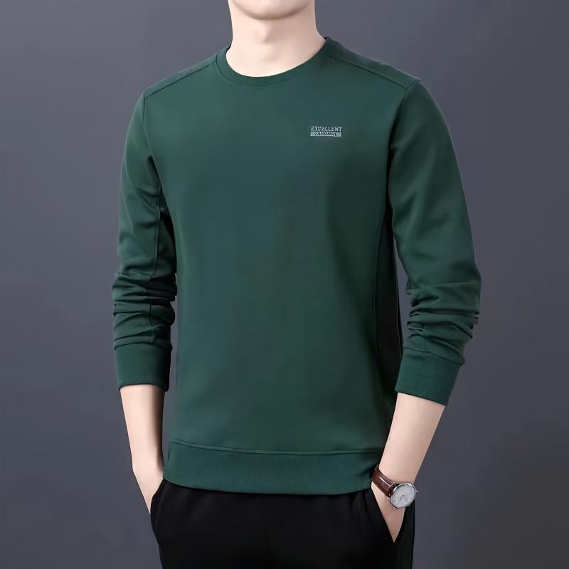 Áo nỉ nam cổ tròn tay dài dáng rộng cỡ lớn xuân thu