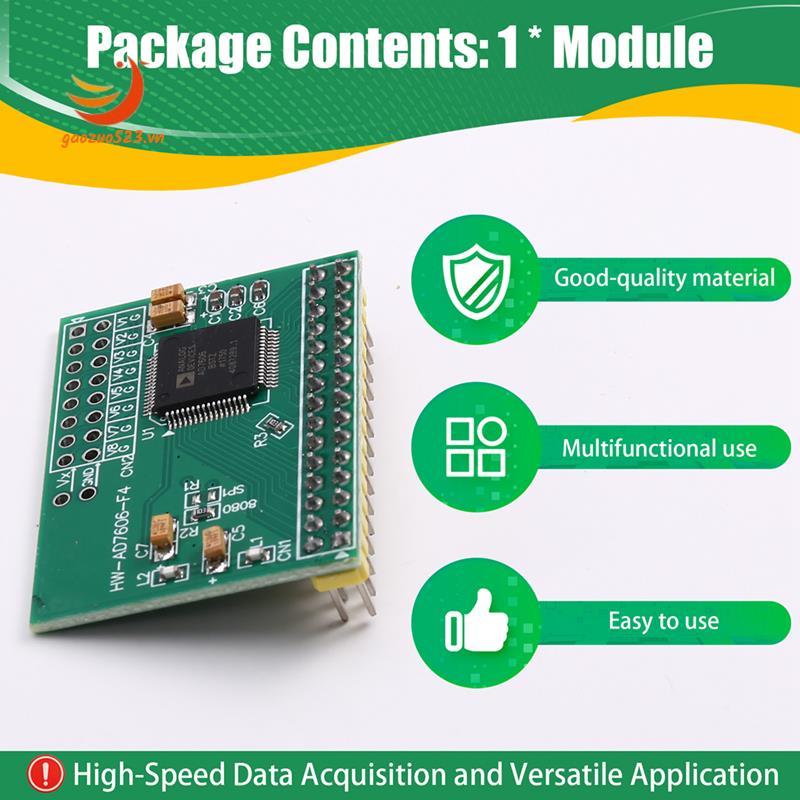 [gaozuo523.vn] AD7606 Mô-đun ADC lấy mẫu đồng bộ 16-Bit 8 kênh-200KHz Chuyển đổi thu thập dữ liệu tố