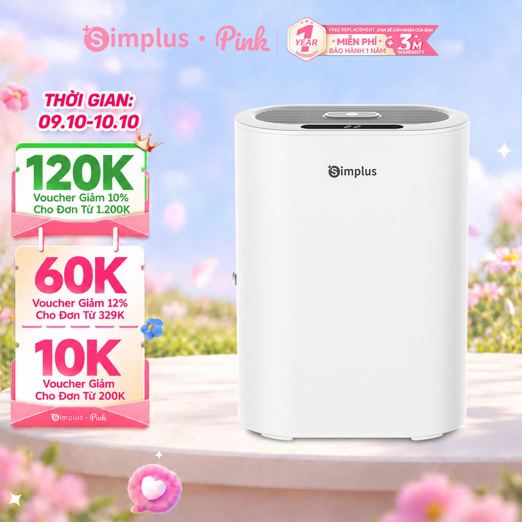 Simplus Máy hút ẩm 550mL/ngày thiết bị gia đình văn phòng chống ồn tiết kiệm điện CUSH007