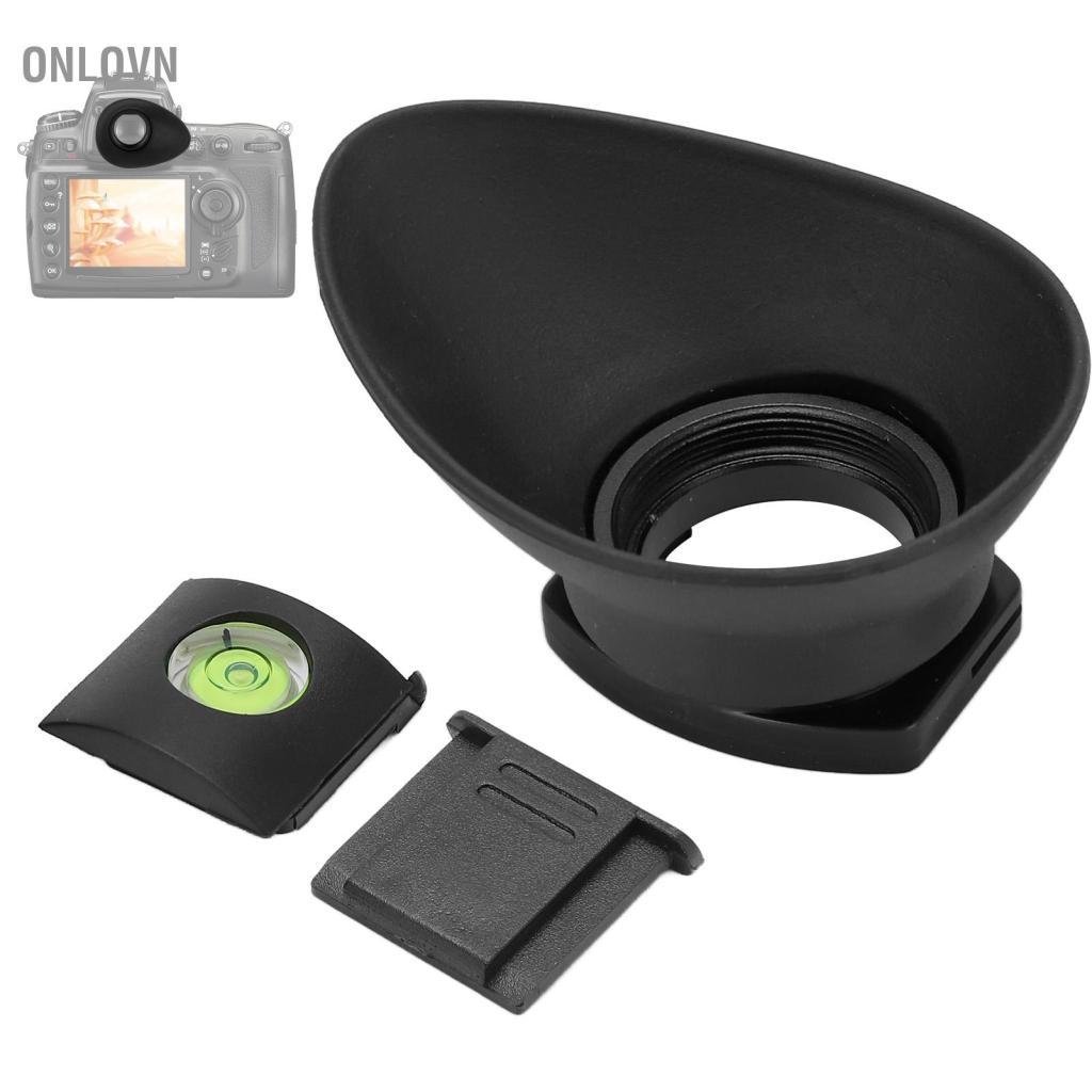 Onlovn Thay thế tấm bảo vệ thị kính cho máy ảnh Eyecup Viewfinder cho Nikon D700 D800 D4 D3S D3X D2X D2H F5 F6 với thiết kế hình tai mèo Clear View và Hot Shoe Level Cover 15g