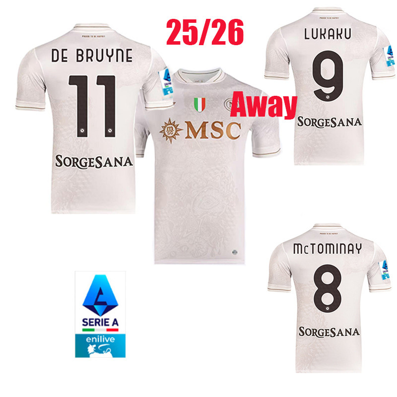 Áo Sân Khách Napoli Size 25/26 - Bóng Đá