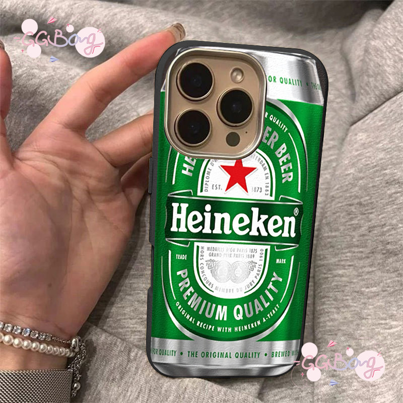 Ốp Lưng Iphone 16 15 11 13 14 12 Pro Max XR 16 15 7 Plus XR X Vỏ Lon Bia Heineken Xanh Dễ Thương Cho