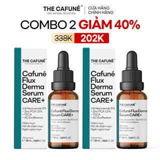   MUA 2 GIẢM 40%  Combo 2 Serum dưỡng chất cho da dầu mụn thâm mụn lỗ chân lông to Cafuné Flux Derma Serum 19ml 