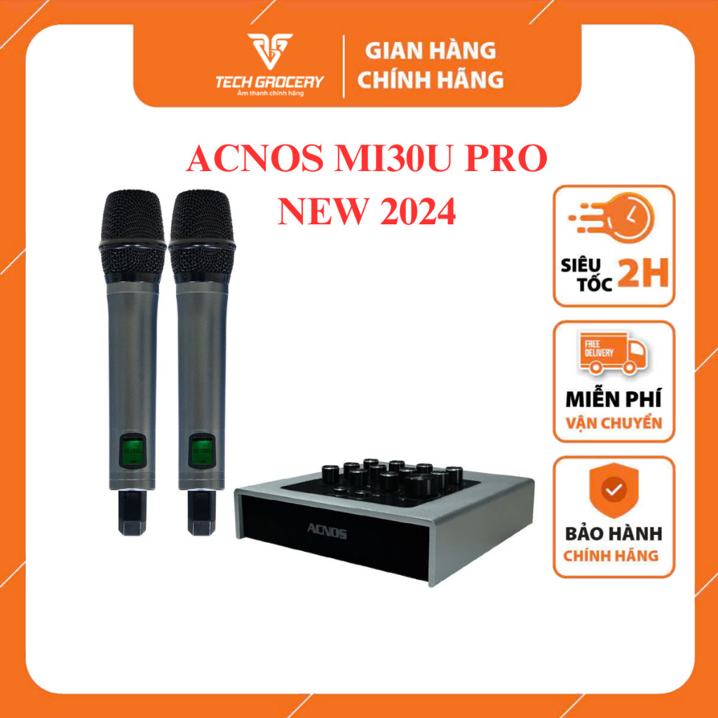 [MI30U PRO] MICRO ACNOS Mi30U PRO NEW 2024 VANG SỐ CHỈNH CƠ TÍCH HỢP BLUETOOTH & MICRO KHÔNG DÂY UHF
