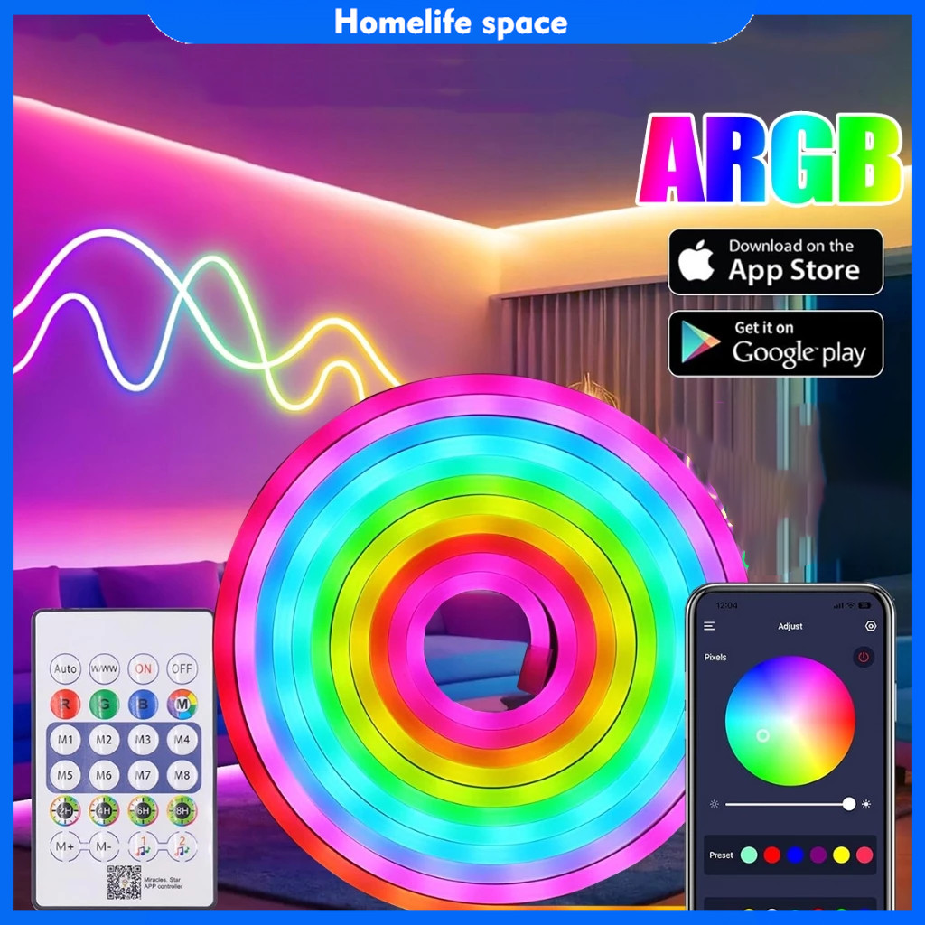 [📢Free shipping🕹️]Đèn NEON FLEX, Dây đèn led đuổi ARGB,trang trí tường phòng ngủ, decor phòng khách