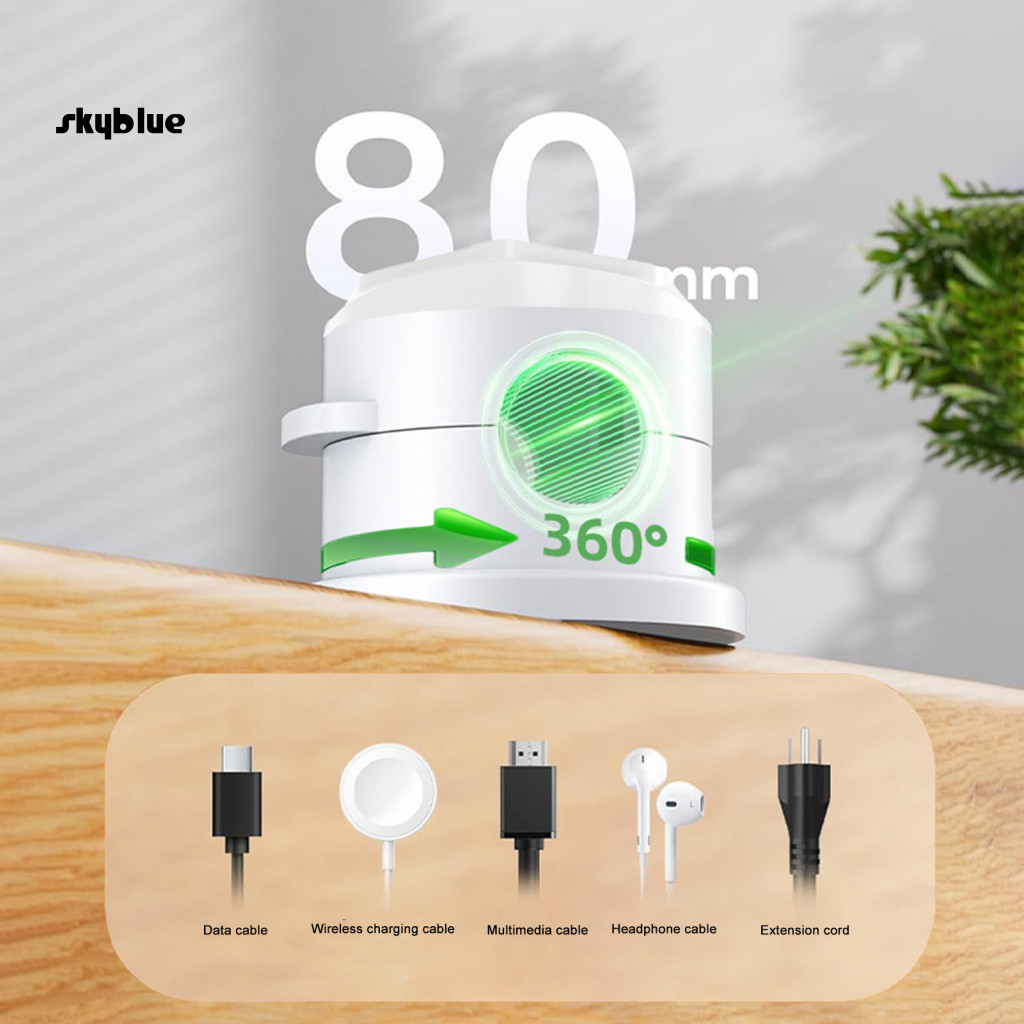 [Sy] Space-saving Cable Clips Spring Closure Cable Organizer 360-degree Rotating Cable Organizer Cli