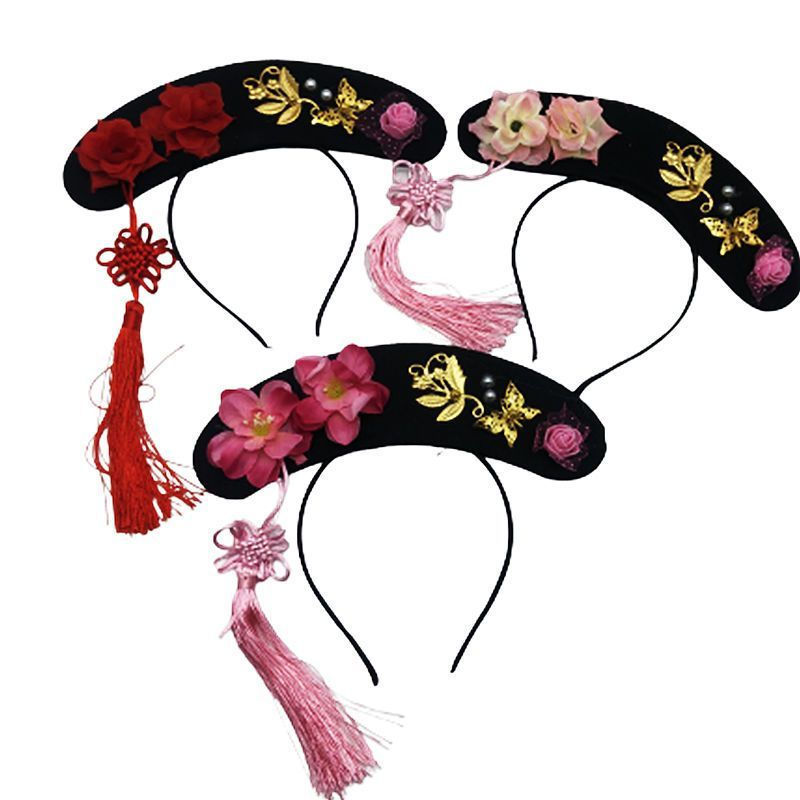 New Palace-Style Hair Accessory by Ancient Hat Queen, Ancient Costume Qing Dynasty Princess Headpiec